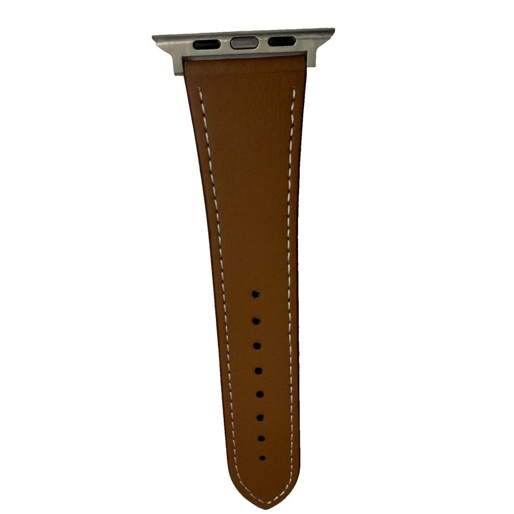 Strap Band Brown Unisex's Leather‎ replacement Band Series 10 iPhone Size 42/45